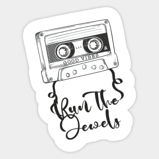 Good Vibes Run The Jewels // Retro Ribbon Cass Sticker